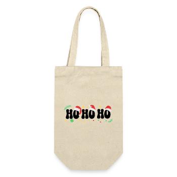 Ho Ho Ho Ho Chapeaux de Père Noël - Sac à bouteille - nature - Devant