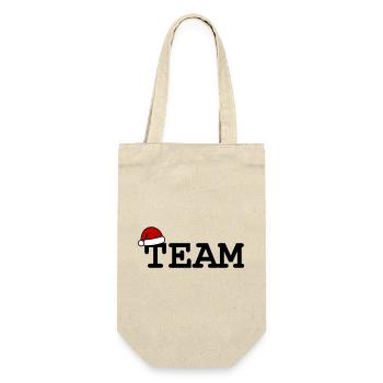 Team Christmas Christmas Hat - Gift Bag for Bottles - nature - Front
