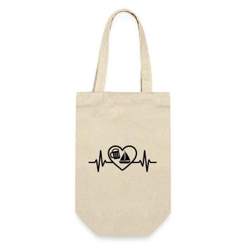 Heart Beer Sailing Humor - Gift Bag for Bottles - nature - Front