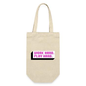 Work Hard. Play Hard. (Pink) - Gift Bag for Bottles - nature - Front
