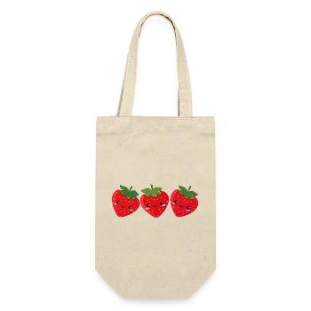 Fraises Visages Doux - Sac à bouteille - nature - Devant