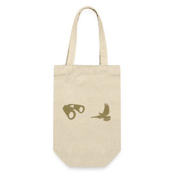 Minimalist Bird Watching Silhouette - Gift Bag for Bottles - nature - Front