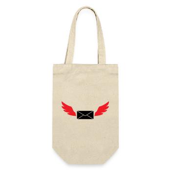 Express Mail Envelope Winged Post - Gift Bag for Bottles - nature - Front