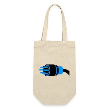 High Current Plug Electrician - Gift Bag for Bottles - nature - Front
