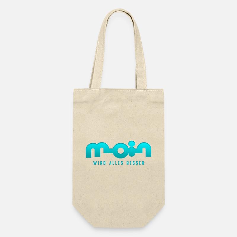 Moin wird alles besser - Geschenkbeutel für Flaschen - Natur