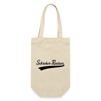 Schreber-Rentner (Rentner / Schrebergärtner / B) - Geschenkbeutel für Flaschen - Natur - Vorne