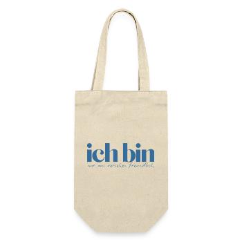Ich bin nur aus Versehen freundlich - Geschenkbeutel für Flaschen - Natur - Vorne