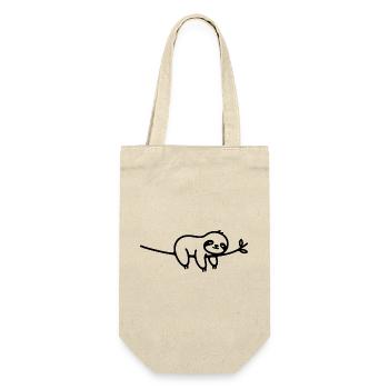 Motif animal du paresseux endormi sur une branche - Sac à bouteille - nature - Devant