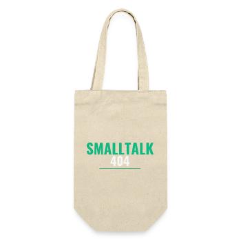 Sysadmin Geschenk – 'Smalltalk 404' T-Shirt - Geschenkbeutel für Flaschen - Natur - Vorne