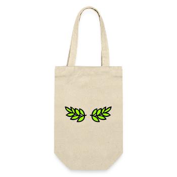 Lorbeer (Flach) - Geschenkbeutel für Flaschen - Natur - Vorne
