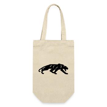 Schwarzer Panther - Geschenkbeutel für Flaschen - Natur - Vorne