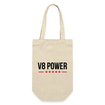V8 Power - Geschenkbeutel für Flaschen - Natur - Vorne
