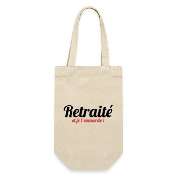 Retraité et je t'emmerde ! - Sac à bouteille - nature - Devant