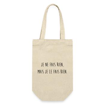 Ne Fais Rien / Humour / Fainéant / Paresse / Drôle - Sac à bouteille - nature - Devant
