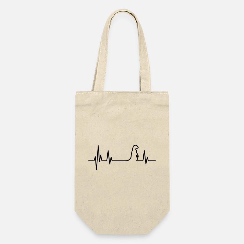 Erdmännchen Heartbeat schwarz - Geschenkbeutel für Flaschen - Natur
