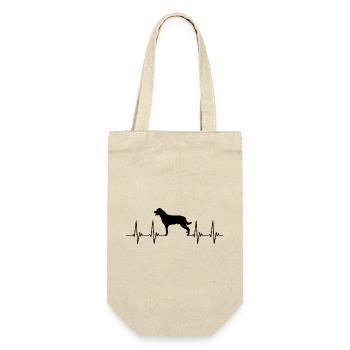 Rottweiler, fighting dog, heart, pulse, heartbeat dog - Gift Bag for Bottles - nature - Front