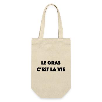 le gras c est la vie - Sac à bouteille - nature - Devant