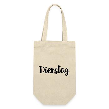 Dienstag Wochentag Woche - Geschenkbeutel für Flaschen - Natur - Vorne