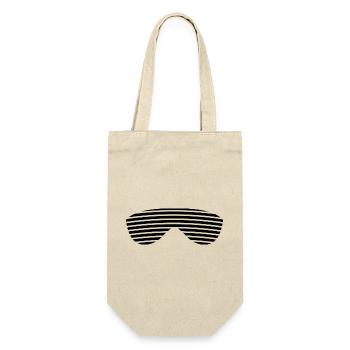 Glasses black striped - Gift Bag for Bottles - nature - Front