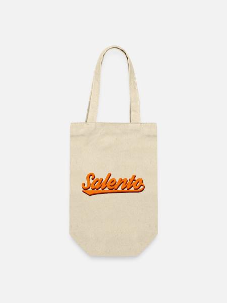 Salento Retro 3D Orange - Geschenkbeutel für Flaschen - Natur