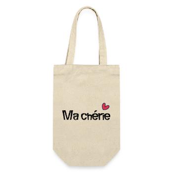 MA CHERIE. FÊTE DES MÈRES. BONNE FÊTE MAMAN. MAMAN - Sac à bouteille - nature - Devant