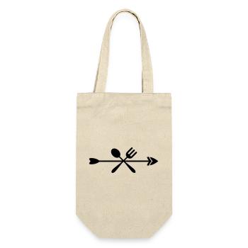 Icône cuisiner et manger - Sac à bouteille - nature - Devant