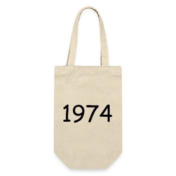 1974 50th Birthday Template Black - Gift Bag for Bottles - nature - Front