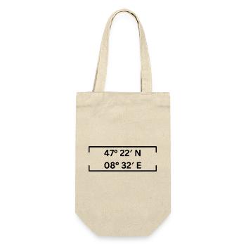 Coordonnées District 1 Zurich Minimaliste - Sac à bouteille - nature - Devant