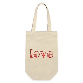 LOVE. COUPLE. JUST MARRIED. EVJF. SAINT VALENTIN. - Sac à bouteille - nature - Devant