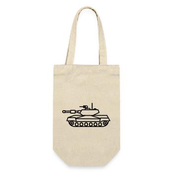 Panzer - Geschenkbeutel für Flaschen - Natur - Vorne