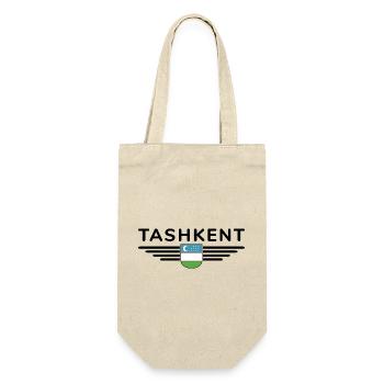 Taschkent T-Shirt – Usbekistans Herz - Geschenkbeutel für Flaschen - Natur - Vorne