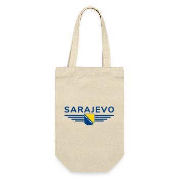 Sarajevo Bosnien Fan T-Shirt - Geschenkbeutel für Flaschen - Natur - Vorne