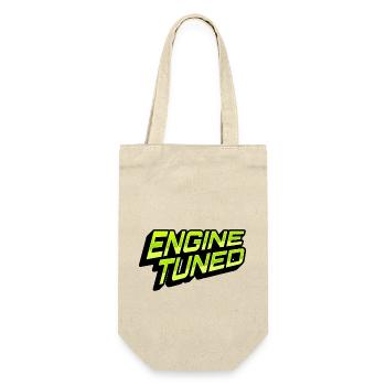 Motorsound pur – Engine Tuned Power - Geschenkbeutel für Flaschen - Natur - Vorne