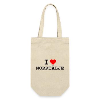 Ich liebe Norrtälje - I love Norrtälje - Geschenkbeutel für Flaschen - Natur - Vorne