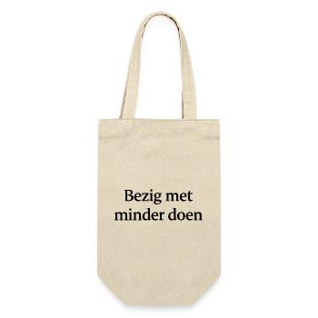 Doing less – Trendy Text Design - Gift Bag for Bottles - nature - Front