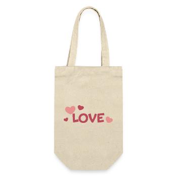 LOVE et Cœurs Pastel Dessin Fantaisie - Sac à bouteille - nature - Devant