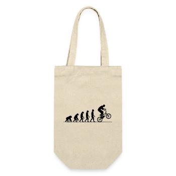 BMX Evolution Shirt für BMX Fahrer Shirt Sticker - Geschenkbeutel für Flaschen - Natur - Vorne