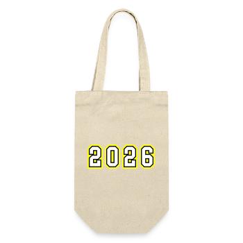 2026 year - Gift Bag for Bottles - nature - Front