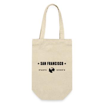 San Francisco Coordinates Planet Earth - Gift Bag for Bottles - nature - Front