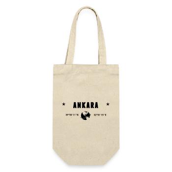 Ankara Turkey Coordinates Planet Earth - Gift Bag for Bottles - nature - Front