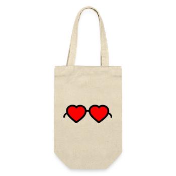 Lunettes pour cœur - Sac à bouteille - nature - Devant