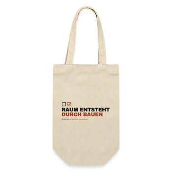 RAUM ENTSTEHT DURCH BAUEN - Geschenkbeutel für Flaschen - Natur - Vorne