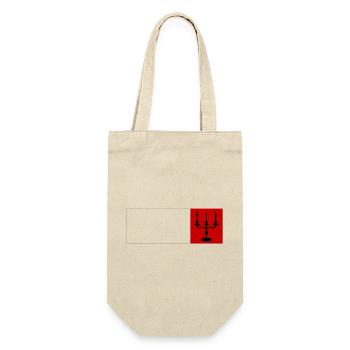Gothic Candelabra Silhouette – Red and White Minim - Gift Bag for Bottles - nature - Front