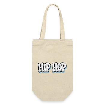 HIP HOP - White Bubble 3D Graffiti Oldschool - Gift Bag for Bottles - nature - Front