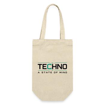 Techno - A State of Mind - Geschenkbeutel für Flaschen - Natur - Vorne