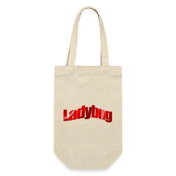 Dezentes Logo Ladybug  - Geschenkbeutel für Flaschen - Natur - Vorne