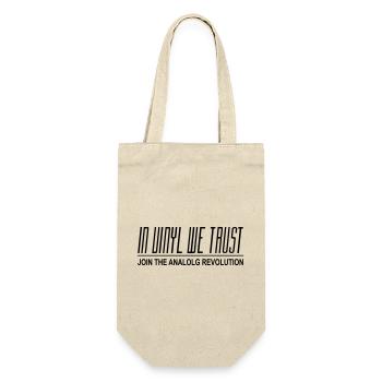 In Vinyl We Trust - Geschenkbeutel für Flaschen - Natur - Vorne