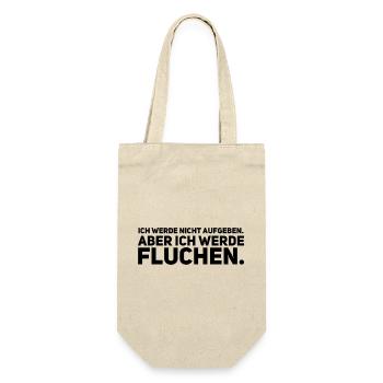Ich werde nicht aufgeben aber ich werde Fluchen - Geschenkbeutel für Flaschen - Natur - Vorne