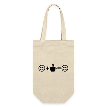 Coffee Smileys - Gift Bag for Bottles - nature - Front
