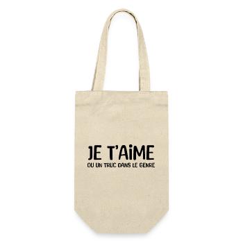je t'aime ou un truc dans le genre - Sac à bouteille - nature - Devant